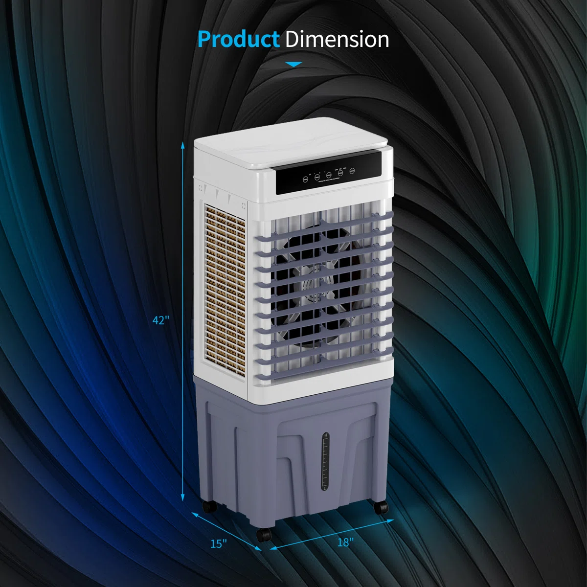 Refroidisseur+par+évaporation+portable+6000+CFM+blanc